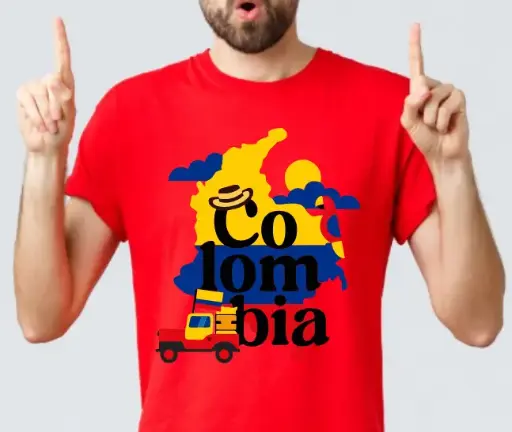 Playera Colombia Roja
