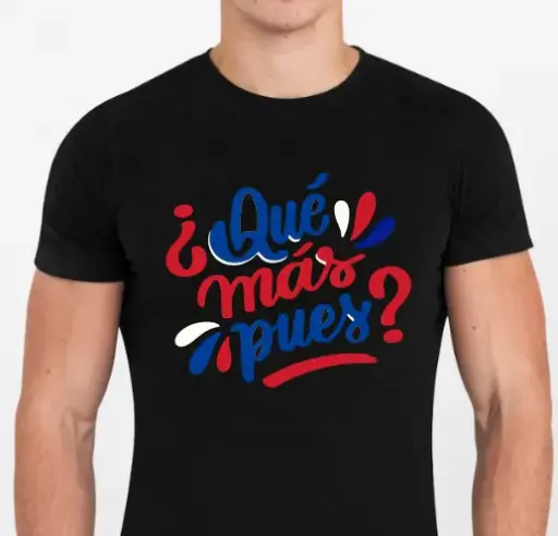 Playera Qué más pues Negra